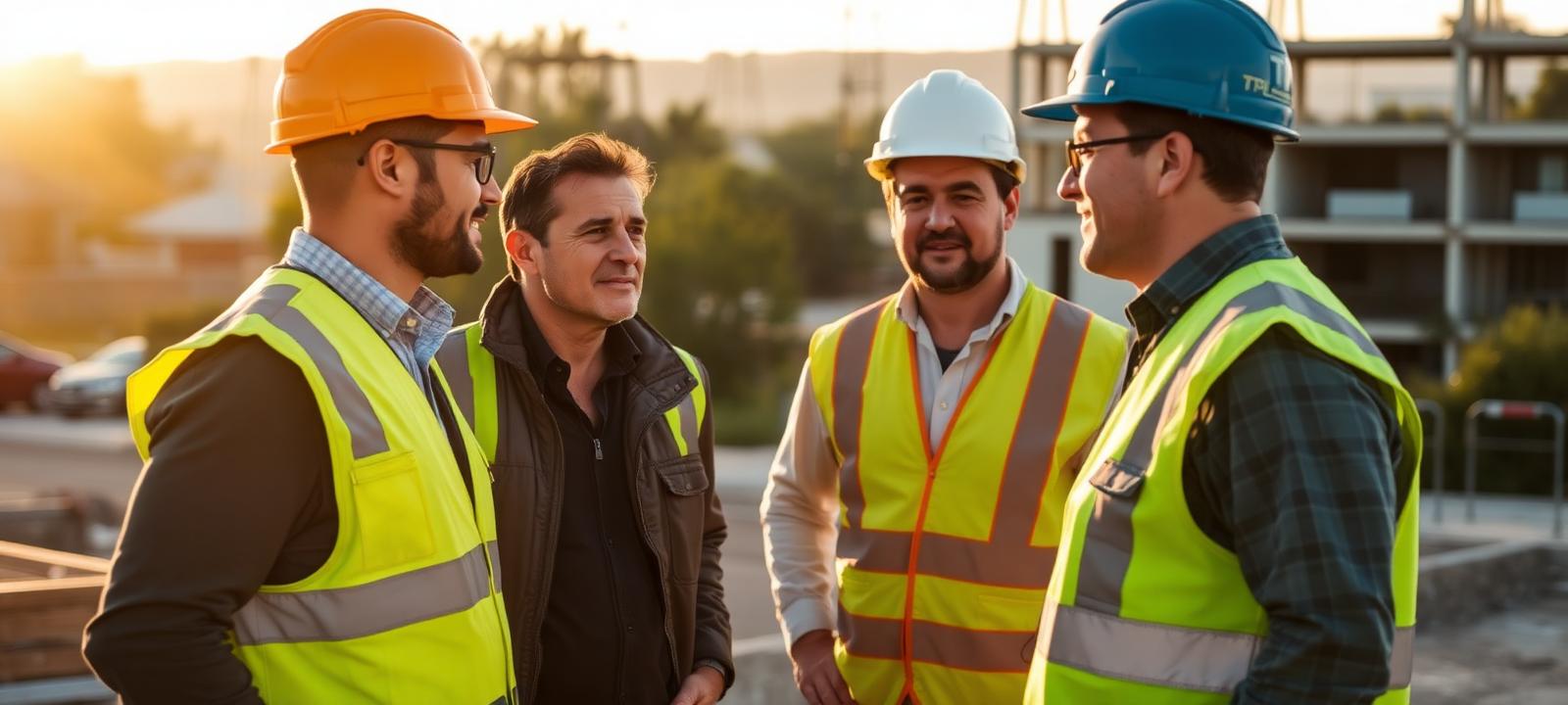 Alexandre et Julien sur un chantier BTP